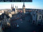 Archiv Foto Webcam Blick vom Ratshof auf den Marktplatz in Halle 05:00