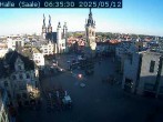 Archiv Foto Webcam Blick vom Ratshof auf den Marktplatz in Halle 05:00
