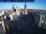 Archiv Foto Webcam Blick vom Ratshof auf den Marktplatz in Halle 06:00