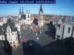 Archiv Foto Webcam Blick vom Ratshof auf den Marktplatz in Halle 07:00
