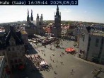 Archiv Foto Webcam Blick vom Ratshof auf den Marktplatz in Halle 15:00