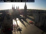 Archiv Foto Webcam Blick vom Ratshof auf den Marktplatz in Halle 17:00