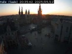 Archiv Foto Webcam Blick vom Ratshof auf den Marktplatz in Halle 19:00