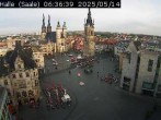 Archiv Foto Webcam Blick vom Ratshof auf den Marktplatz in Halle 05:00