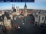 Archiv Foto Webcam Blick vom Ratshof auf den Marktplatz in Halle 07:00
