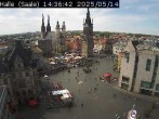 Archiv Foto Webcam Blick vom Ratshof auf den Marktplatz in Halle 13:00