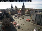 Archiv Foto Webcam Blick vom Ratshof auf den Marktplatz in Halle 15:00