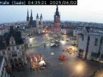 Archiv Foto Webcam Blick vom Ratshof auf den Marktplatz in Halle 03:00