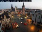 Archiv Foto Webcam Blick vom Ratshof auf den Marktplatz in Halle 03:00