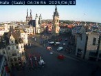 Archiv Foto Webcam Blick vom Ratshof auf den Marktplatz in Halle 05:00