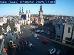 Archiv Foto Webcam Blick vom Ratshof auf den Marktplatz in Halle 06:00