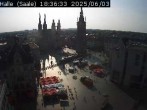 Archiv Foto Webcam Blick vom Ratshof auf den Marktplatz in Halle 17:00