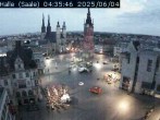 Archiv Foto Webcam Blick vom Ratshof auf den Marktplatz in Halle 03:00