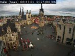 Archiv Foto Webcam Blick vom Ratshof auf den Marktplatz in Halle 07:00