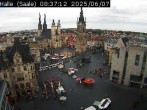 Archiv Foto Webcam Blick vom Ratshof auf den Marktplatz in Halle 07:00