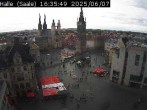 Archiv Foto Webcam Blick vom Ratshof auf den Marktplatz in Halle 15:00