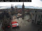Archiv Foto Webcam Blick vom Ratshof auf den Marktplatz in Halle 17:00