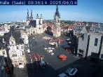 Archiv Foto Webcam Blick vom Ratshof auf den Marktplatz in Halle 07:00