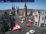 Archiv Foto Webcam Blick vom Ratshof auf den Marktplatz in Halle 11:00