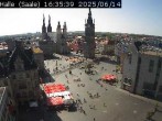 Archiv Foto Webcam Blick vom Ratshof auf den Marktplatz in Halle 15:00