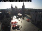 Archiv Foto Webcam Blick vom Ratshof auf den Marktplatz in Halle 17:00