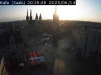Archiv Foto Webcam Blick vom Ratshof auf den Marktplatz in Halle 19:00