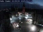 Archiv Foto Webcam Blick vom Ratshof auf den Marktplatz in Halle 21:00