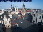 Archiv Foto Webcam Blick vom Ratshof auf den Marktplatz in Halle 07:00