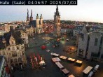 Archiv Foto Webcam Blick vom Ratshof auf den Marktplatz in Halle 03:00