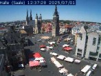 Archiv Foto Webcam Blick vom Ratshof auf den Marktplatz in Halle 11:00