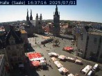 Archiv Foto Webcam Blick vom Ratshof auf den Marktplatz in Halle 15:00