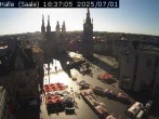 Archiv Foto Webcam Blick vom Ratshof auf den Marktplatz in Halle 17:00
