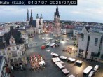 Archiv Foto Webcam Blick vom Ratshof auf den Marktplatz in Halle 03:00