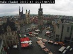 Archiv Foto Webcam Blick vom Ratshof auf den Marktplatz in Halle 07:00