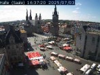 Archiv Foto Webcam Blick vom Ratshof auf den Marktplatz in Halle 15:00