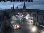 Archiv Foto Webcam Blick vom Ratshof auf den Marktplatz in Halle 03:00