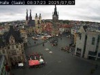 Archiv Foto Webcam Blick vom Ratshof auf den Marktplatz in Halle 07:00