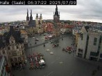 Archiv Foto Webcam Blick vom Ratshof auf den Marktplatz in Halle 05:00