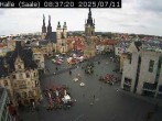 Archiv Foto Webcam Blick vom Ratshof auf den Marktplatz in Halle 07:00
