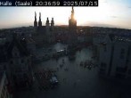Archiv Foto Webcam Blick vom Ratshof auf den Marktplatz in Halle 19:00