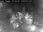 Archiv Foto Webcam Blick vom Ratshof auf den Marktplatz in Halle 23:00