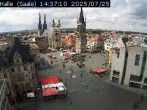 Archiv Foto Webcam Blick vom Ratshof auf den Marktplatz in Halle 13:00