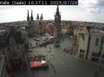 Archiv Foto Webcam Blick vom Ratshof auf den Marktplatz in Halle 15:00