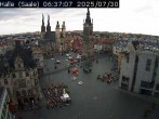 Archiv Foto Webcam Blick vom Ratshof auf den Marktplatz in Halle 05:00