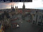 Archiv Foto Webcam Blick vom Ratshof auf den Marktplatz in Halle 19:00