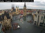 Archiv Foto Webcam Blick vom Ratshof auf den Marktplatz in Halle 05:00
