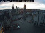 Archiv Foto Webcam Blick vom Ratshof auf den Marktplatz in Halle 19:00