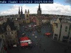 Archiv Foto Webcam Blick vom Ratshof auf den Marktplatz in Halle 09:00