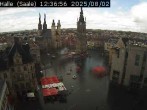 Archiv Foto Webcam Blick vom Ratshof auf den Marktplatz in Halle 12:00