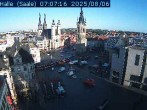 Archiv Foto Webcam Blick vom Ratshof auf den Marktplatz in Halle 06:00